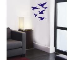 INDIGOS 4052166094276 Wandtattoo w496 Vogel / Vögel Wandaufkleber 120 x 88 cm, blau