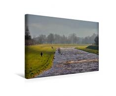 Premium Textil-Leinwand 45 x 30 cm Quer-Format Die Elz bei Wasser | Wandbild, HD-Bild auf Keilrahmen, Fertigbild auf hochwertigem Vlies, Leinwanddruck von Ingo Laue