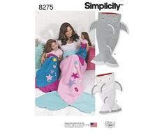 Simplicity Muster 8275 eine Neuheit Decken für Kinder/Erwachsene und 45,7 cm Puppe, Schnittmuster, weiß, alle Größen