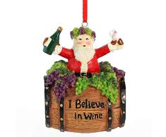 Ornativity Weihnachtsmann Weinfass Weihnachtsmann auf Weinfass Weihnachtsbaum Dekoration