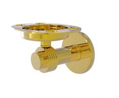 Allied Brass Mercury Collection Groovy Accents Zahnbürstenhalter, poliertes Messing