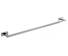 INDA Lea Handtuchhalter, Messing, Weiß, 8 x 86 x 3 cm