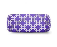 Majestic Home Goods Nackenrolle mit violetten Gliedern, 47 cm L x 20,3 cm B x 20,3 cm H