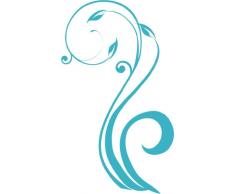 INDIGOS 4051095032441 Wandtattoo w316 Ranke Pflanzen Wandauskleber in 3 Größen, 96 x 59 cm, türkis