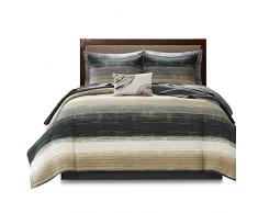 Madison Park Essentials Saben Bettwäsche-Set für Doppelbett, Taupe California King Taupe