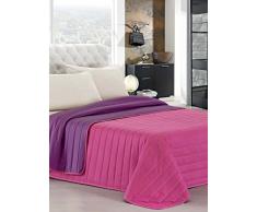 Italian Bed Linen Estivo Ehebett, Viola/Fucsia, 260 x 270 cm