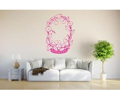 INDIGOS Wandtattoo/Wandsticker-d57 schöner Korb mit Tulpen 96x70 cm- pink, Vinyl, 96 x 70 x 1 cm