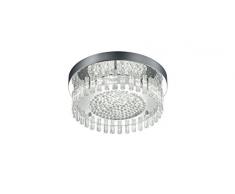 Reality Leuchten R62381206 Saphir A+, LED Deckenleuchte, Metall, 12 watts, Integriert, Chrom, 30 x 30 x 11 cm