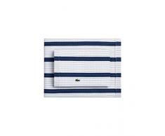 Lacoste 16369938 Perkal Bedrucktes Bogen für Doppelbett, Größe XL, Camee-Green Dot Twin XL Archive Medieval Blue