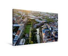 Premium Textil-Leinwand 90 cm x 60 cm quer Stelzenhaus am Karl-Heine-Kanal Leipzig