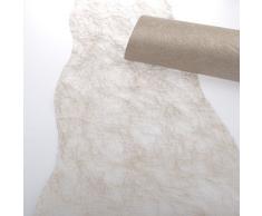 Deko AS GmbH Sizoflor Tischband Wellenschnitt walnuss ca. 25 cm Rolle 25 Meter - 60w-250-25-039