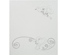 Exacompta 19171E Fotoalbum Mio Amore 29 x 32cm, fÃ¼r 300 Fotos, silberfarbene Verzierung, 1 StÃ¼ck, weiÃ