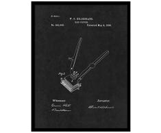 SpotColorArt 1873 Barber Rasierer, Schwarz, 33 x 43,2 cm