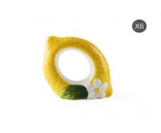 Excelsa Amalfi Serviettenringe, Keramik, 6 Stück