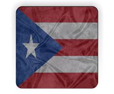 Rikki Knight Puerto Rico Flagge Design Quadratisch Kühlschrank Magnet