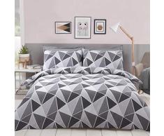 My Home Bettwäsche-Set für Doppelbett, geometrisch, Grau