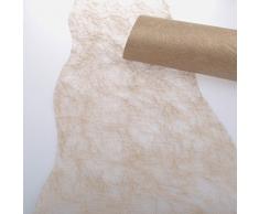 Deko AS GmbH Sizoflor Tischband Wellenschnitt dunkelgold ca. 25 cm Rolle 25 Meter - 60w-250-25-041