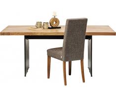Kare Tisch Madison 180x90 cm, 82418, kantiger Massivholz Esstisch, Akazien Esszimmertisch mit filigranem Gestell, (HxBxT) 75 x 180 x 90 cm, Tischplatte lackiert, braun, anthrazit
