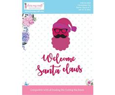 Dress My Craft/Crafters DMCD1969 Metallschablone, Weihnachtsmann, 3 Stück