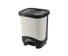 Tontarelli Mülleimer a Pedale 8L Idee schwarz/Creme