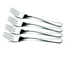 Weis Kuchengabel Set Linio, Edelstahl, Silber, 25 x 10 x 5 cm, 4-Einheiten