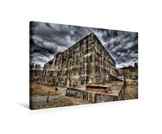 Premium Textil-Leinwand 75 x 50 cm Quer-Format Blockhaus von Éperlecques, Frankreich | Wandbild, HD-Bild auf Keilrahmen, Fertigbild auf hochwertigem Vlies, Leinwanddruck von Hoschie Media