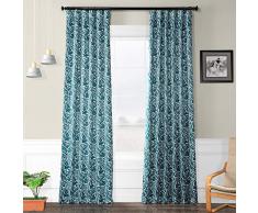 HPD Half Price Drapes BOCH-KC16075A-96 Verdunkelungsvorhang (1 Panel), 50 x 96, abstraktes Blaugrün