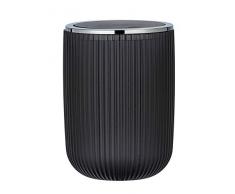 Wenko Schwingdeckeleimer Agropoli S Grau, Kosmetikeimer mit Schwingdeckel, Badeimer, 2 l, Kunststoff, 14,5 x 20 x 14,5 cm