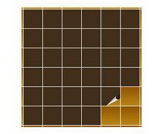 FoLIESEN Fliesenaufkleber fÃ¼r Bad und KÃ¼che - 10x10 cm - braun glÃ¤nzend - 1.000 Fliesensticker fÃ¼r Wandfliesen