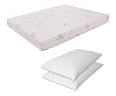 Ailime Matratze Doppelbett Lupin III 165 x 190 cm hoch 22 sfoderabile multionda Zwei Kissen-Schaum-13 cm Relax ORTOPEDICO