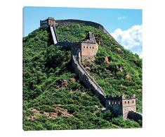 iCanvasART Kunstdruck auf Leinwand, Motiv Great Wall of China, 94 x 1,9 x 94 cm Tiefe: 1,9 cm, Leinwand, gespannt 37 x 37
