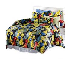 Bits and Pieces Krazy Kats Fleecedecke Queen merhfarbig