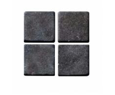 MosaixPur 20 x 20 x 4 mm 200 g 45-TLG. Natur Stein Mosaik Fliesen, schwarz