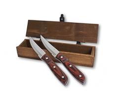 Gense 744892 Bent Severin Old Farmer Classic 2 Stück Steakmesser XL in Box, Edelstahl silber