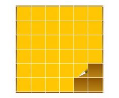 FoLIESEN Fliesenaufkleber fÃ¼r Bad und KÃ¼che - 10x10 cm - gelb matt - 400 Fliesensticker fÃ¼r Wandfliesen