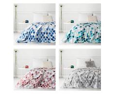 Deisgn91 Decke Wohndecke Sofadecke Sesseldecke Kuscheldecke Bettüberwurf Kloe Set Wohnzimmer, Polyester, Silber, 70x160 cm