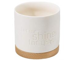 Spaas Porzellan-Kerzenhalter für (Maxi) Teelichter, weiß, T 91 mm x H 95 mm