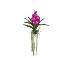 Nearly Natural Fast Natur 104,1 cm Vanda Orchidee Hängekorb, Violett
