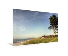 Calvendo Premium Textil-Leinwand 120 cm x 80 cm quer, Ahrenshooper Stand | Wandbild, Bild auf Keilrahmen, Fertigbild auf echter Leinwand, Leinwanddruck Menschen Menschen