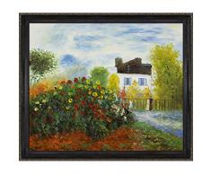 overstockArt MON2712-FR-20430420X24 Der Garten von Monet at Argenteuil, 1873 mit Modena Vintage Gerahmt, handbemalt, Ölreproduktion, 20x24, Multi La Scala, Bilderrahmen 27 x 23 merhfarbig