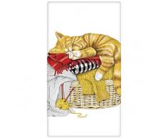 Mary Lake Thompson Mehlsack/Handtuch mit Katzenmotiv auf Wäschekorb