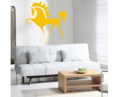 INDIGOS 4052166106542 Wandtattoo w529 Pferd / Pony Wandaufkleber 120 x 114 cm, gold