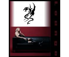 INDIGOS 4052166023344 Wandtattoo w138 Drache, Flügel, Tribal Wandaufkleber 120 x 68 cm, orange