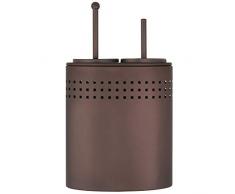 Blue Donuts WC-Bürste mit Halter und Kolben Set, modernes Badezimmerzubehör, Toilettenbürste und Toilettenbürste Modern 12 x 7 x 20.25 Bronze