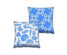 Gravel Dekokissen Cotton, Mehrfarbig, 43 x 43 cm, 2 Stück