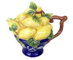 Blue Sky Keramik Zitrone Teekanne, Keramik, Multicolor