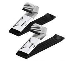 IPOW Kleiderbügel für Hosen, strapazierfähig, offene Enden, einfach zu schieben Schwarz, 24 Stück