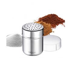 Westmark 69522260 Gewürzstreuer grob mit Frischhaltedeckel, edelstahl silber, 11,7 x 7,0 x 7,0 cm