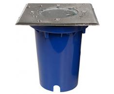 McShine - Bodeneinbauleuchte Strahler | BL-12Q | GU10-Fassung, 120x120x125mm, mit 2 Eingängen | Wegbeleuchtung | ideal für den Garten und die Zufahrt