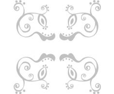 INDIGOS 4051095047841 Wandtattoo w421 Pflanze Blume 120 x 112 cm, braun